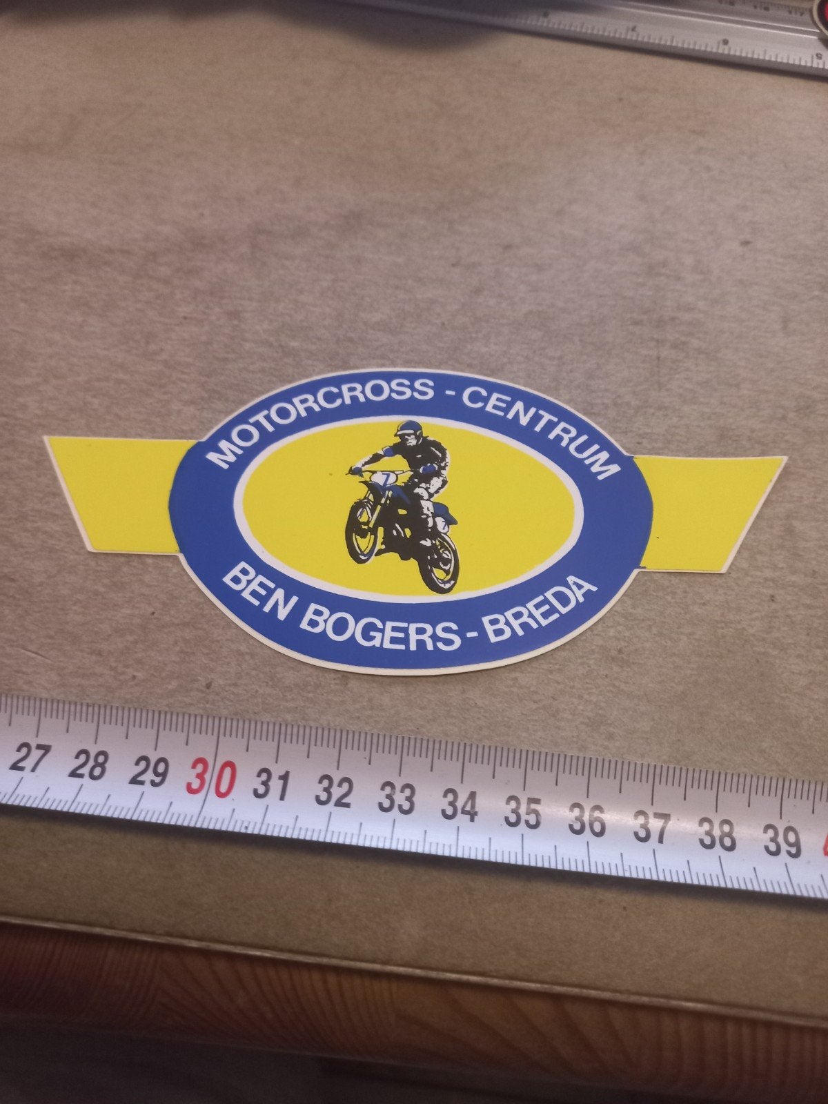 Vintage Motorcross Centrum Ben Bogers Breda Sticker, Ophalen of Verzenden