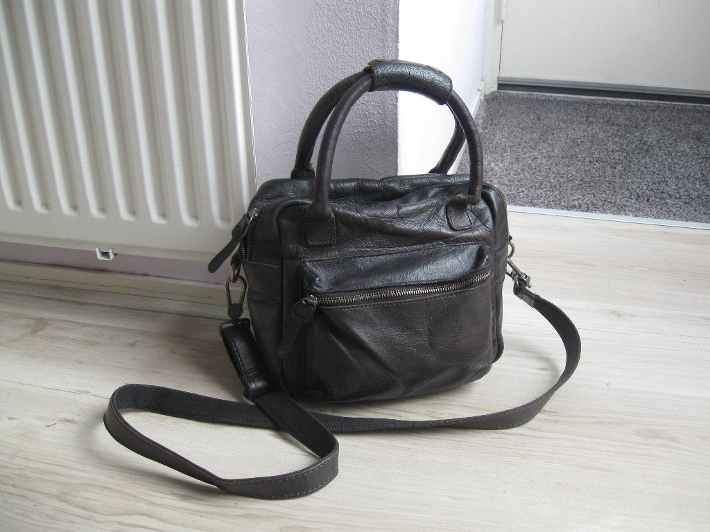 COWBOYSBAG kleiner model zwart leer, Ophalen of Verzenden, Gebruikt, Zwart, Leer