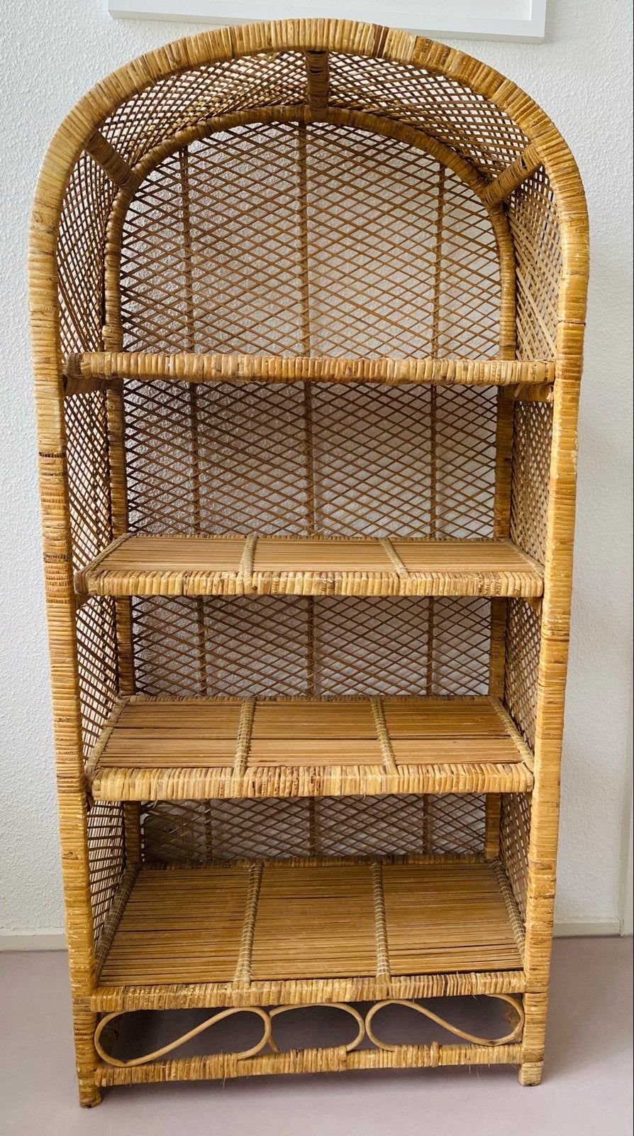 Vintage boho rotan kast, Ophalen, Gebruikt, 100 tot 150 cm, 50 tot 100 cm