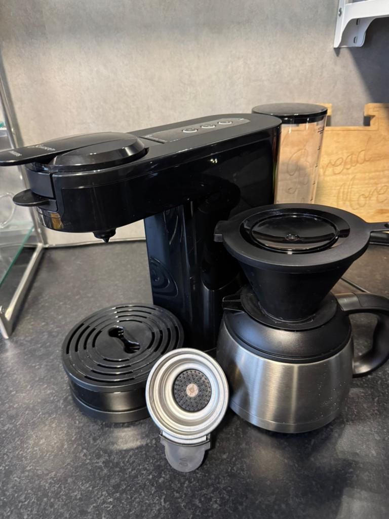Senseo Switch 2 in 1 ( thermoskan & pads ) + garantie, Witgoed en Apparatuur, Koffiezetapparaten, Ophalen, Afneembaar waterreservoir