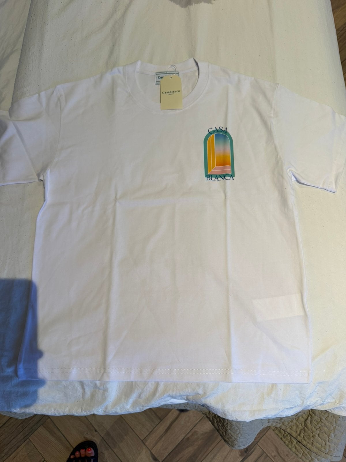 Casablanca T-shirt met print - Nieuw met labels maat M, Ophalen of Verzenden, Nieuw, Maat 48/50 (M), Wit