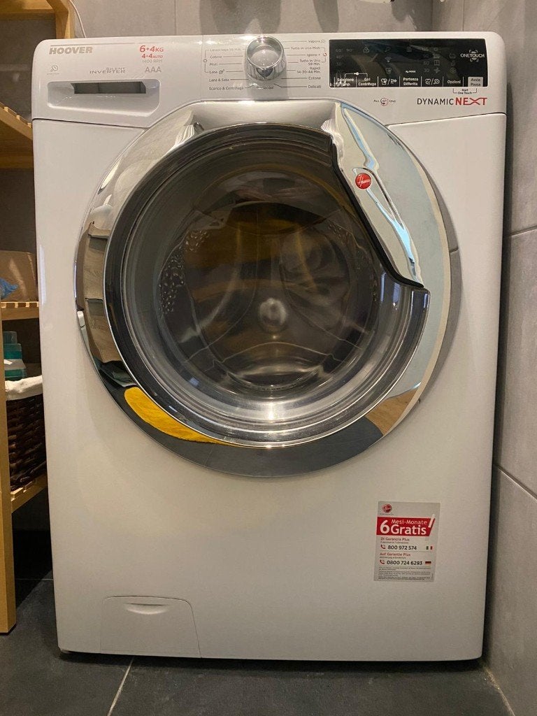 Hoover Washer Dryer Combo – 6+4 kg, 4 tot 6 kg, Ophalen, Zo goed als nieuw, 85 tot 90 cm