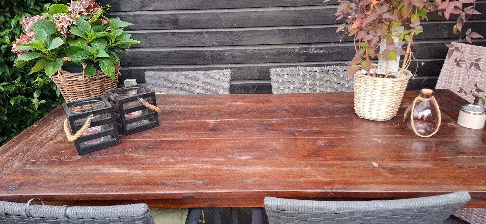 Houten eettafel 200x90 cm - Gebruikt, Huis en Inrichting, Tafels | Eettafels, Ophalen, Gebruikt, 50 tot 100 cm, Vijf personen of meer