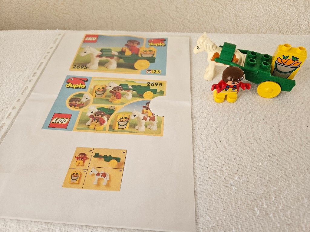 Lego Duplo 2695 paard en wagen, Kinderen en Baby's, Speelgoed | Duplo en Lego, City, Ophalen of Verzenden, Zo goed als nieuw, Compleet