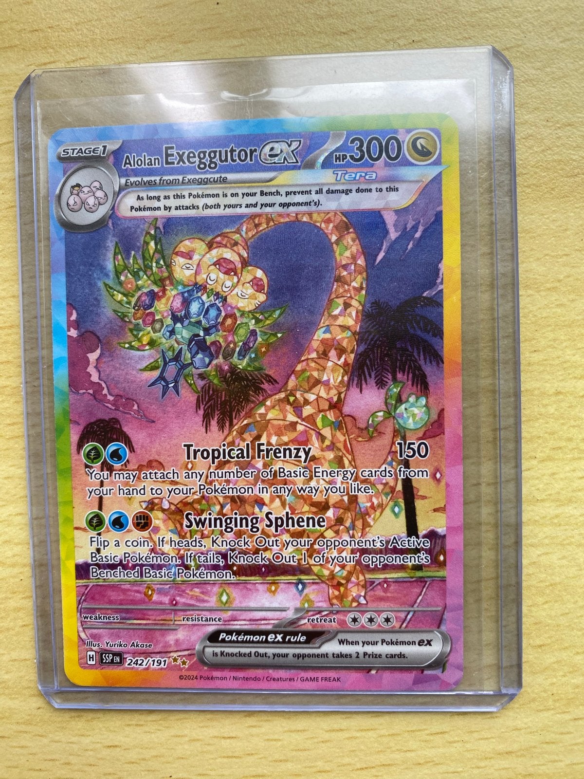 Alolan Exeggutor EX Pokémon Kaart Special Illustration Rare, Ophalen of Verzenden, Nieuw, Losse kaart
