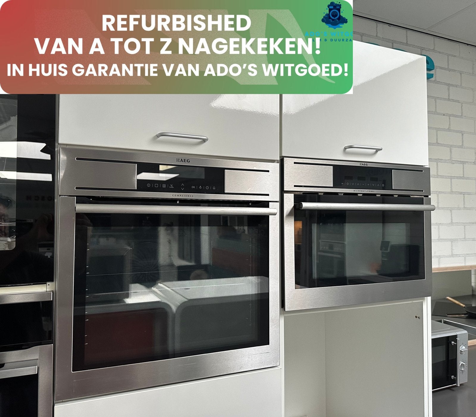 AEG SET INBOUW OVEN & COMBI-MAGNETRON, AEG, 45 tot 50 cm, AEG, Info@adoswitgoed.nl