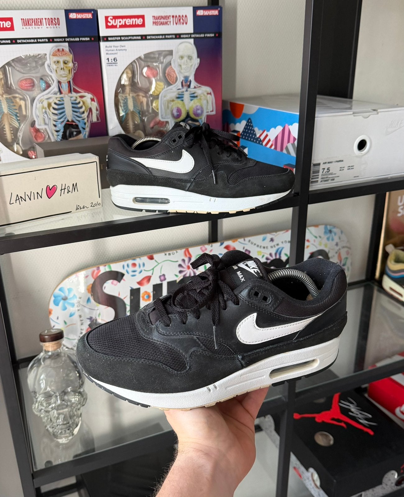 Nike Air Max 1 Black White, Overige kleuren, Ophalen of Verzenden, Sneakers of Gympen, Zo goed als nieuw