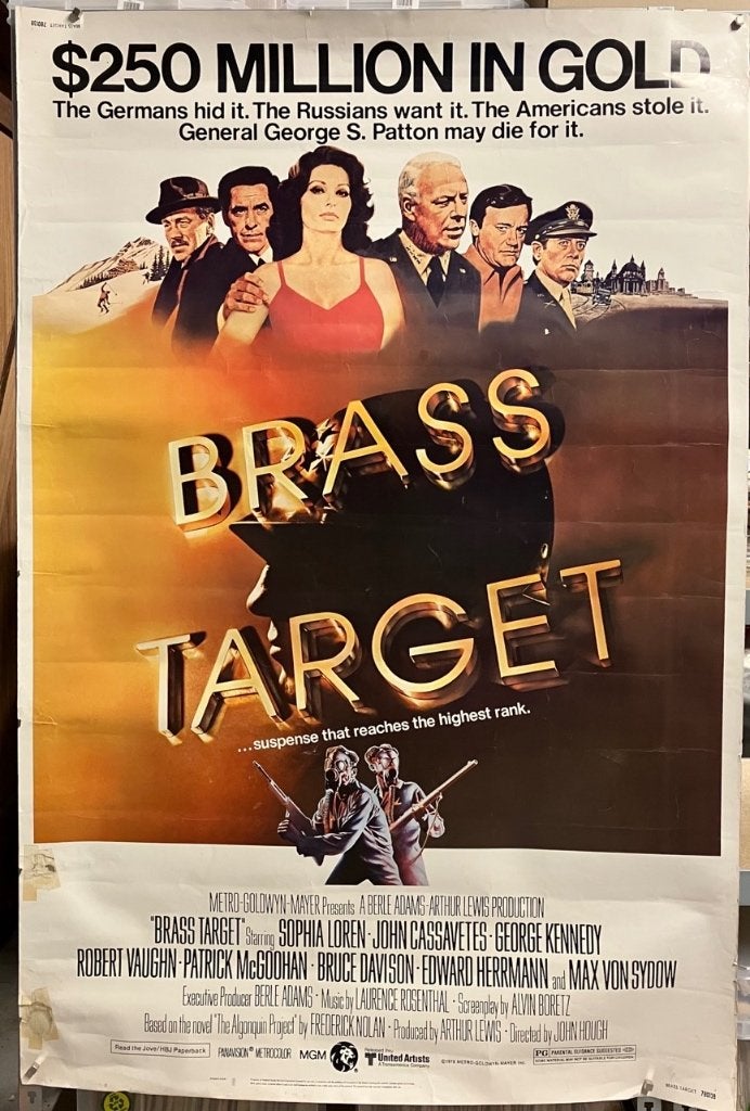 Brass Target (1978) - Originele filmposter, Ophalen of Verzenden, Gebruikt, A1 t/m A3, Film en Tv