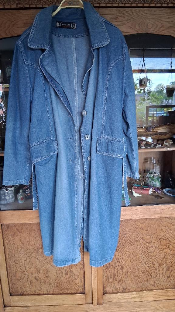 Spijkerjas lang van DJ Doringo jeans, Maat 38/40 (M), Blauw, Ophalen of Verzenden, Zo goed als nieuw