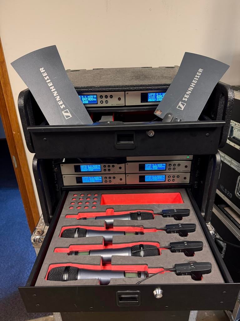 Sennheiser EW 100 G4 6x ontvanger / b band bodypack en HH, Ophalen of Verzenden, Gebruikt, Zangmicrofoon, Draadloos