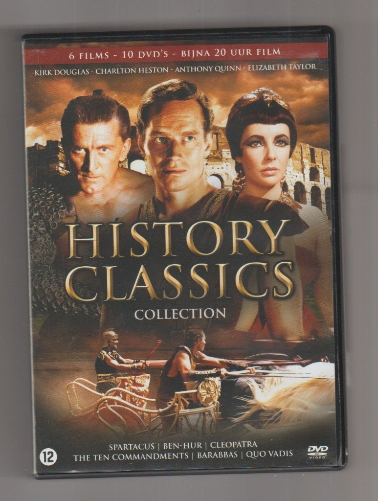 History classics - 6 klassieke spektakel films Hollywood dvd, Alle leeftijden, Ophalen of Verzenden, 1940 tot 1960, Gebruikt