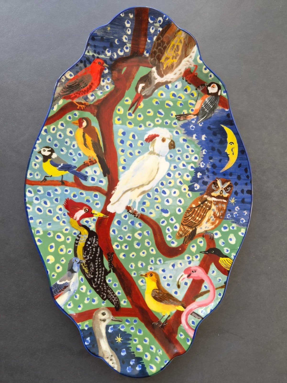 Prachtige Anthropologie x Nathalie Lété "Oiseau" Schaal, Ophalen of Verzenden