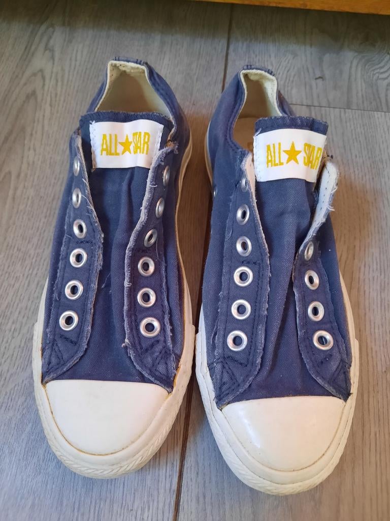 Converse All Stars veterloze schoenen blauw laag model mt 37, Gebruikt, Jongen of Meisje, Schoenen, Ophalen of Verzenden
