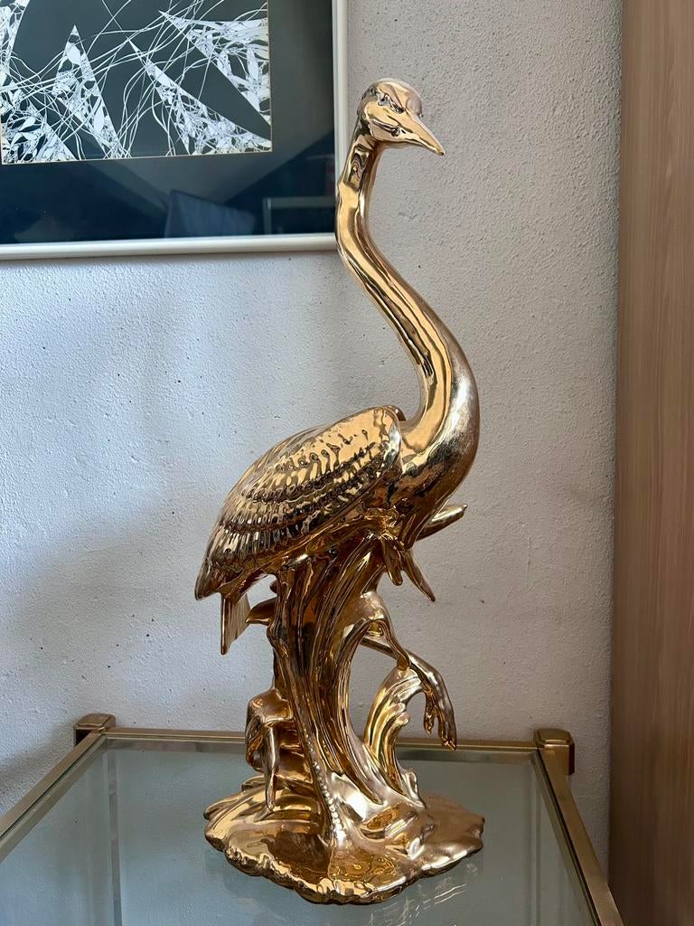 Xl reiger goud, Verzamelen, Beelden en Beeldjes, Ophalen of Verzenden