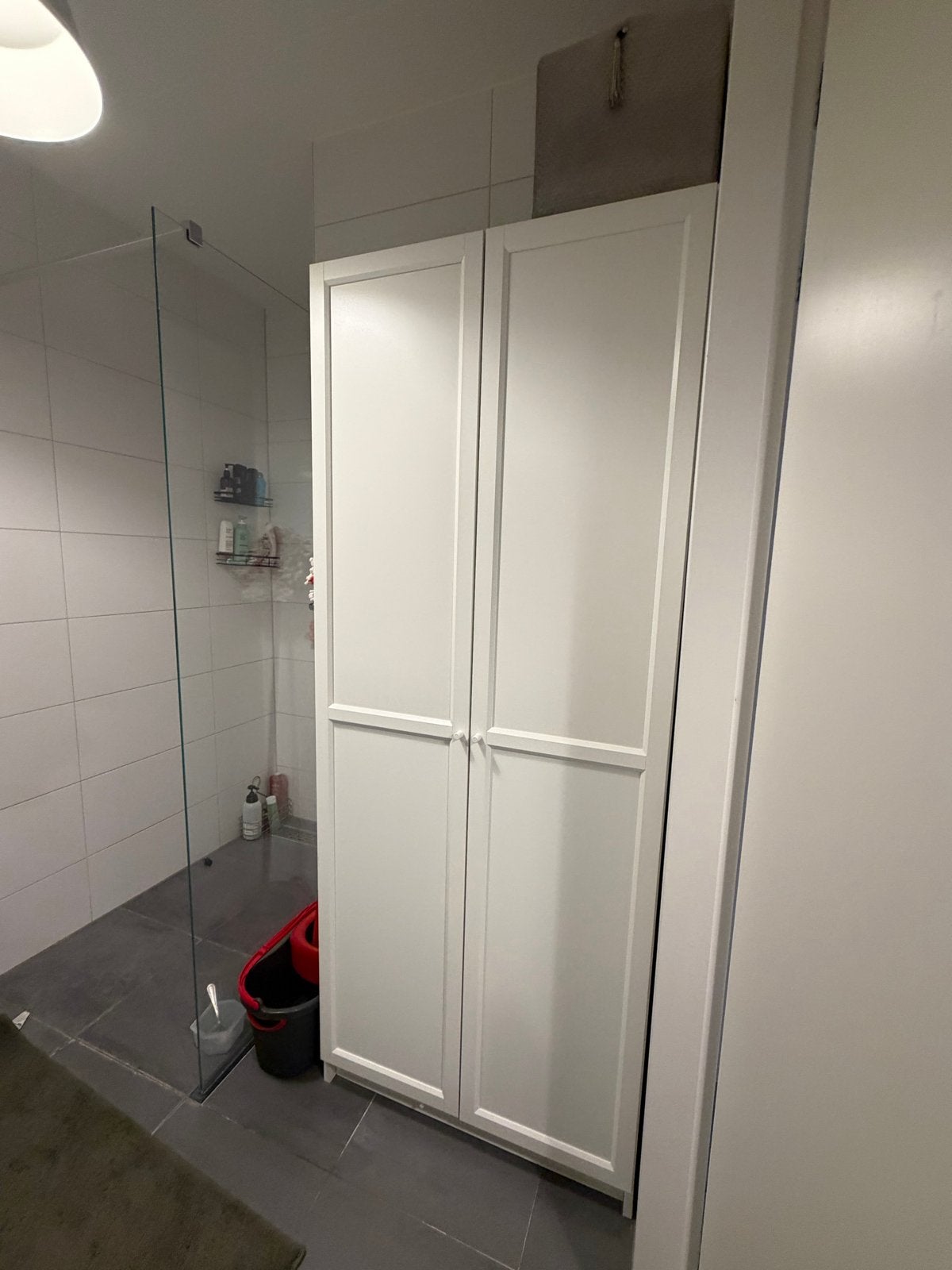 IKEA BILLY Boekenkast met OXBERG deuren - wit, Gebruikt, 200 cm of meer, 25 tot 50 cm, Met deur(en)