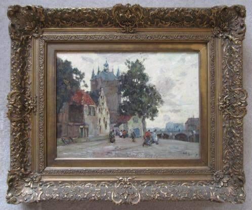===ZIERIKZEE==== Herman Bogman jr 1890-1975 ===, Antiek en Kunst, Kunst | Schilderijen | Klassiek, Ophalen of Verzenden