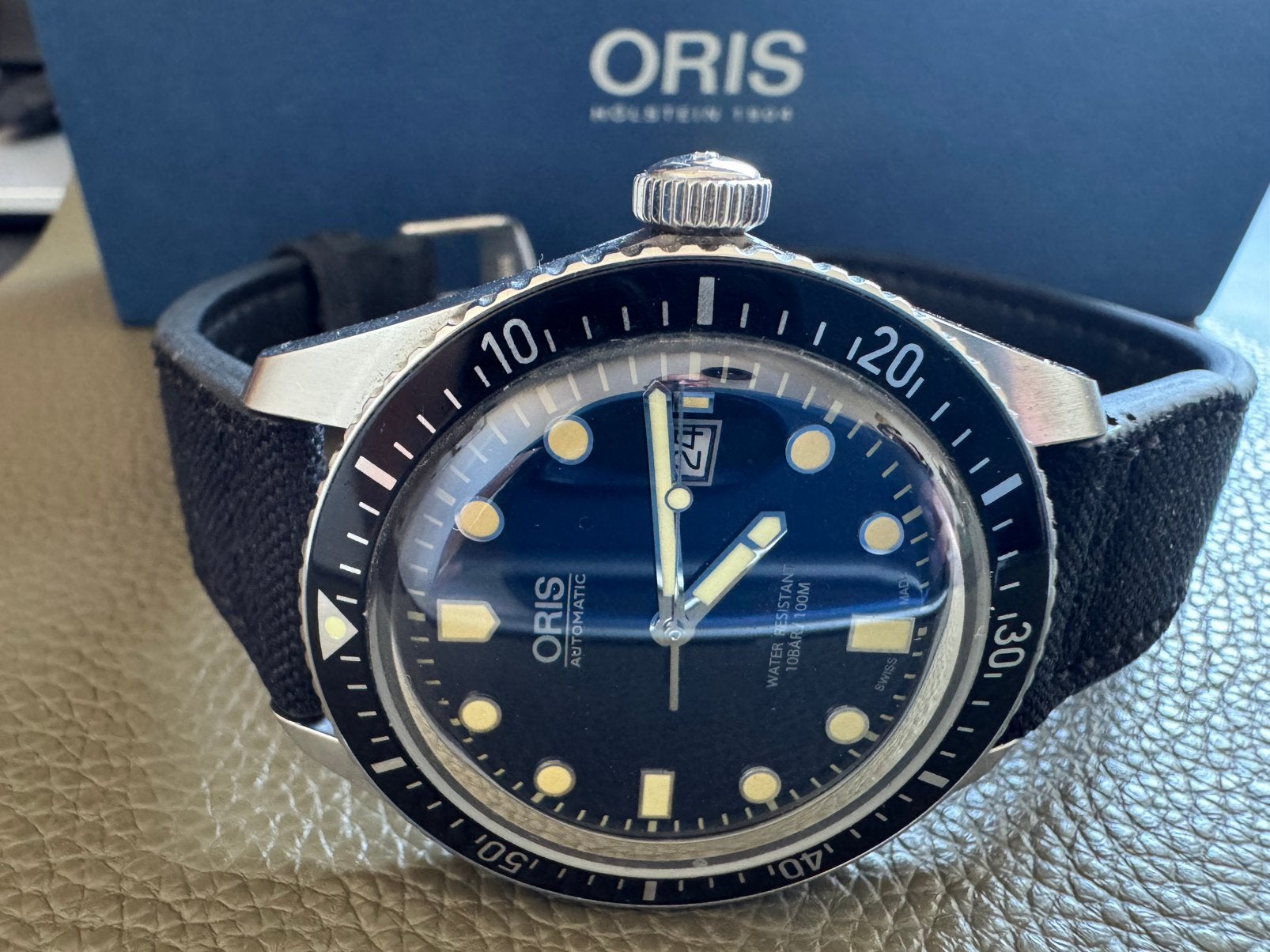 Oris Diver Sixty Five 42mm, Overige merken, Leer, Staal, Verzenden