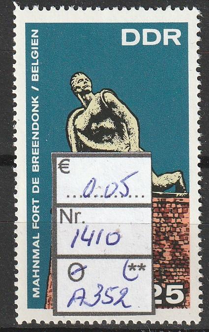 DDR Monument Fort de Breendonk Michel 1410 Nr.A352p, Verzenden, DDR, Postfris