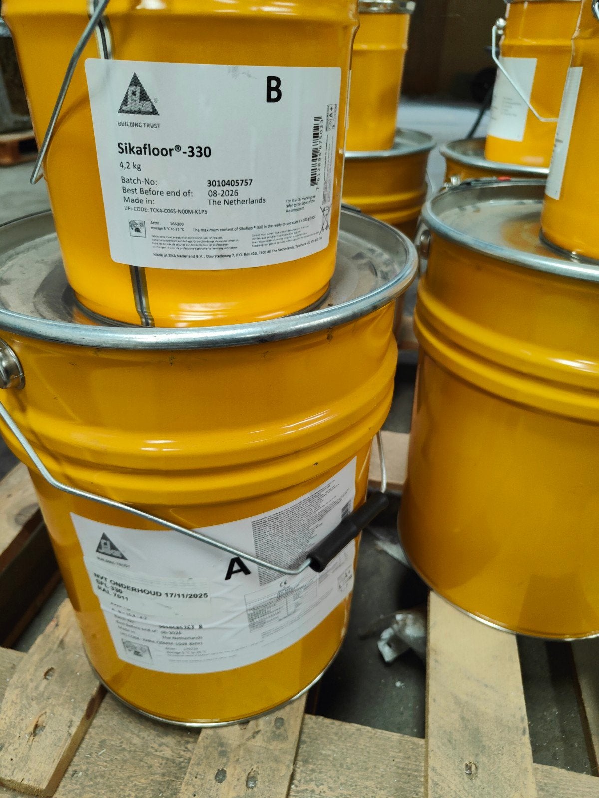 Sika coating. Sikafloor 330 RAL 7011, 15 tot 20 liter, Ophalen, Nieuw, Grijs