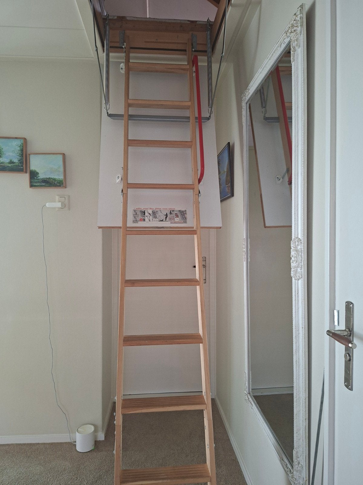 Fakro LWK Zolderluik met Uitschuifbare Vlieringstrap, Ophalen, Zo goed als nieuw, Trap, 2 tot 4 meter