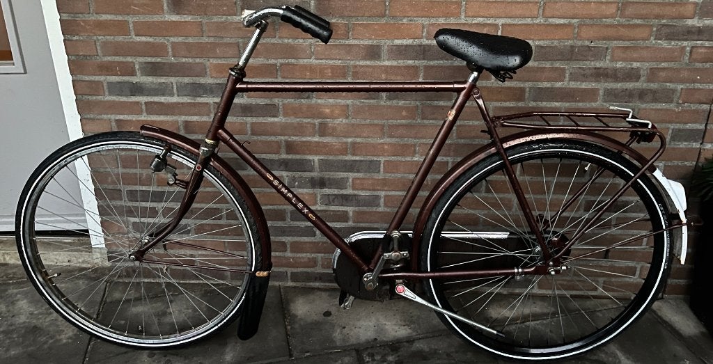 Herenfiets met terugtraprem slot verlichting heren fiets, Fietsen en Brommers, Ophalen, Terugtraprem, Gebruikt, Gazelle