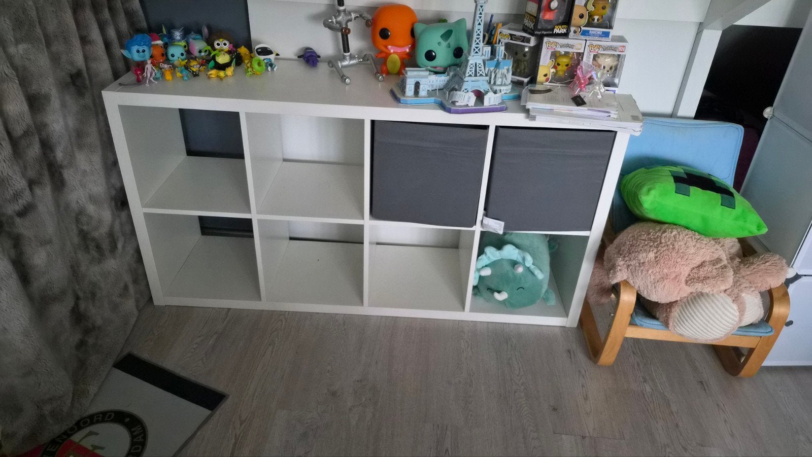 Witte Kallax-achtig vakkenkast met 8 vakken, Ophalen, Gebruikt
