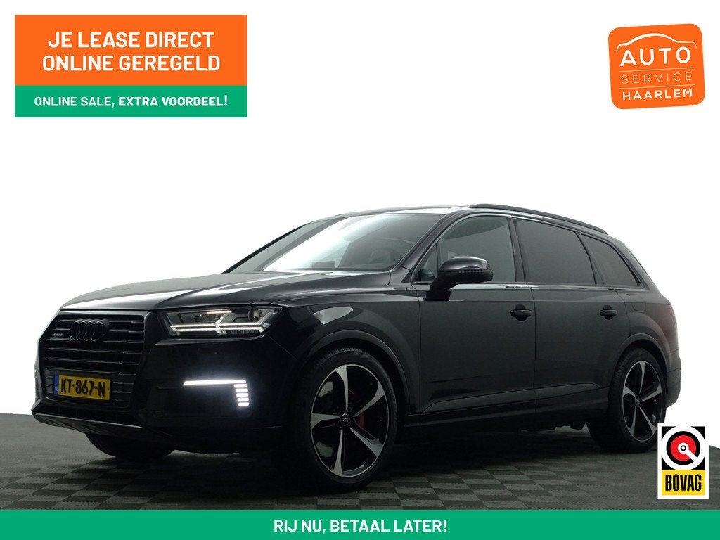 Audi Q7 3.0 TDI e-tron Quattro S Line Black Optic Aut- Lucht, Auto's, Audi, Bedrijf, Te koop, Q7, 360° camera, 4x4, ABS, Achteruitrijcamera