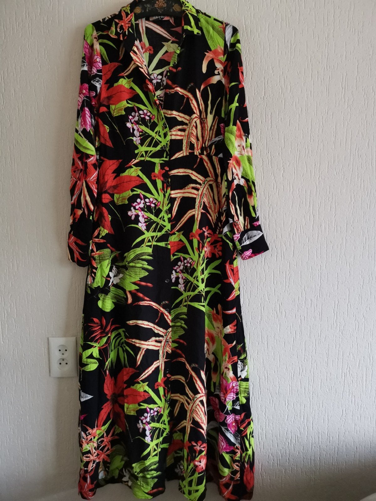 Vintage maxi jurk M, Verzenden, Zo goed als nieuw, Maat 38/40 (M)