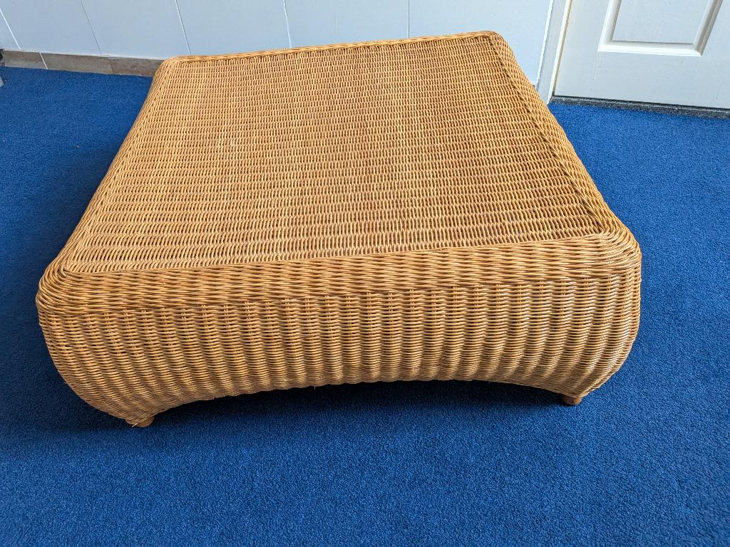 rieten salontafel, Ophalen, 50 tot 100 cm, Vierkant, 50 tot 100 cm