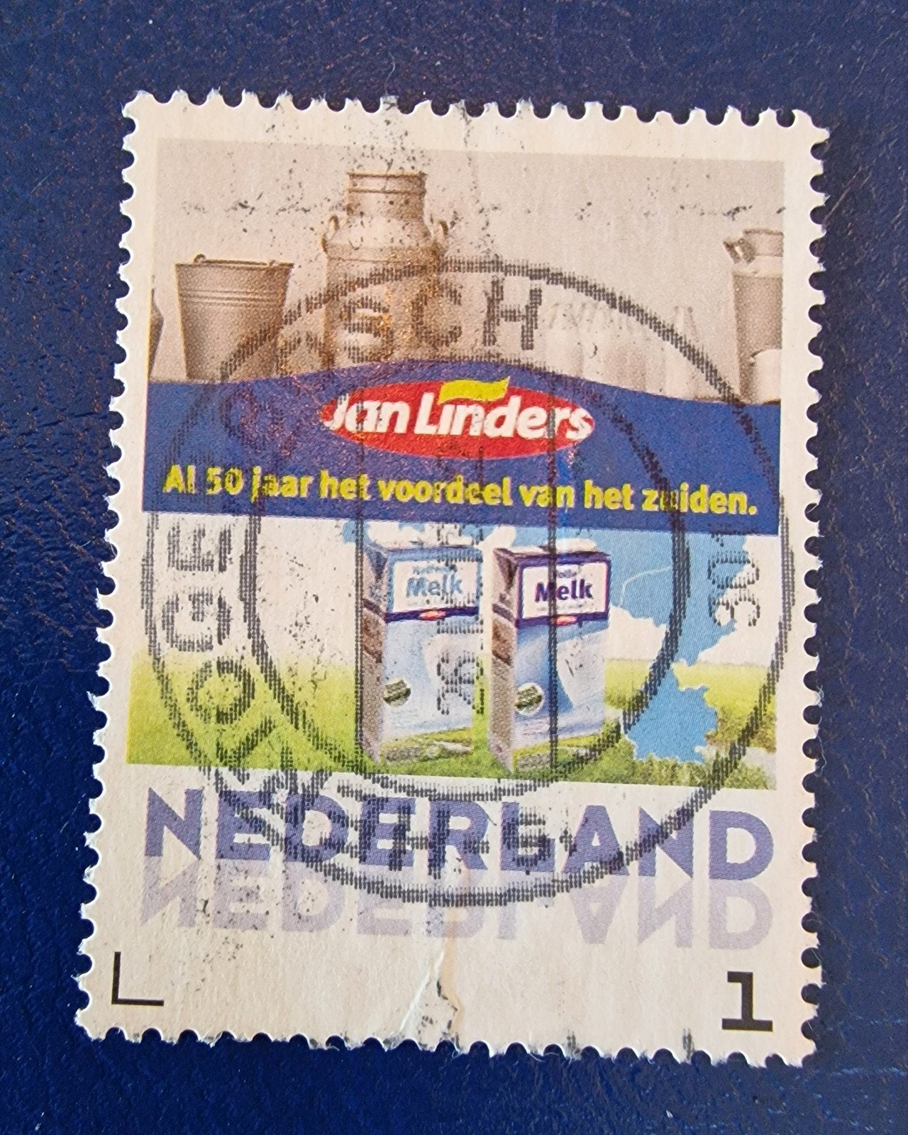 kv1102 persoonlijke  postzegel Jan Linders Melk - Gestempeld, Ophalen of Verzenden, Na 1940, Gestempeld