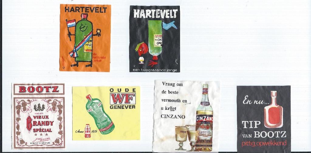 Lucifersmerken verschillende bv. Bootz-Oude Jenever-Ginzano, Verzamelen, Verzenden, Sigarenbandjes