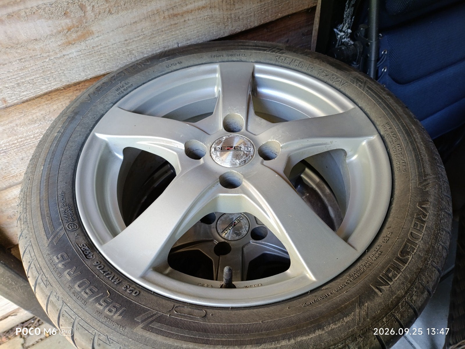 Set 15 inch velgen met banden 4x100 voor Nissan Micra K12, Auto-onderdelen, Ophalen, Gebruikt, 15 inch, Banden en Velgen