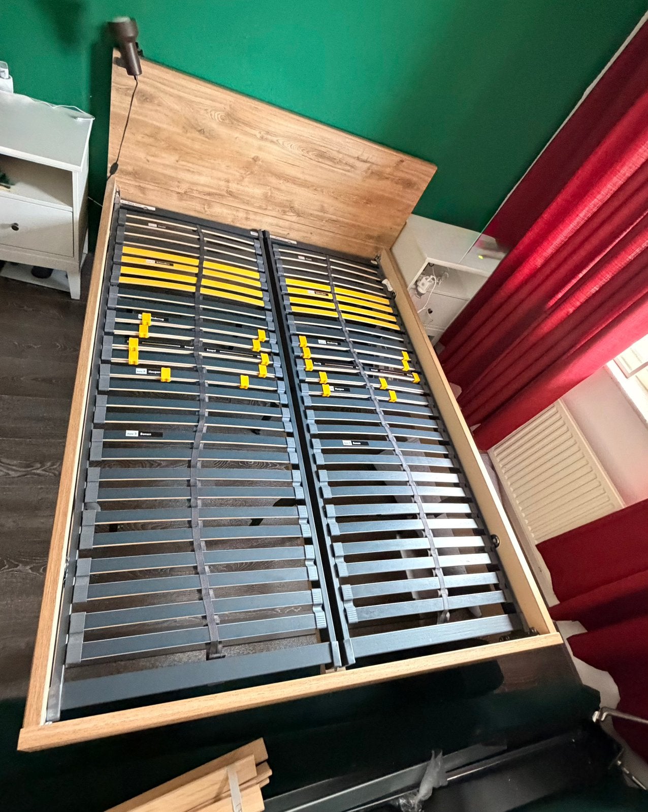 Bed (140x200), Huis en Inrichting, Slaapkamer | Bedden, Ophalen, Bruin, Tweepersoons, 140 cm