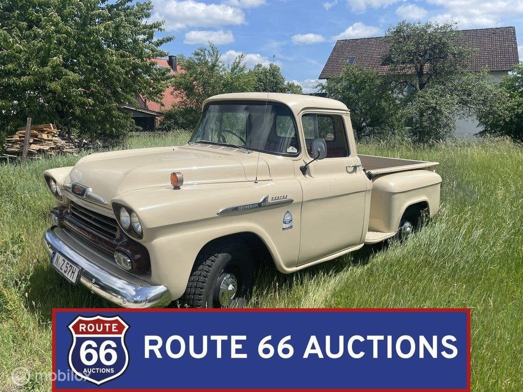 Chevrolet Apache 3100 | 1958 | Route 66 Auctions, Auto's, Oldtimers, Bedrijf, Te koop, Chevrolet, Benzine, Overige carrosserieën