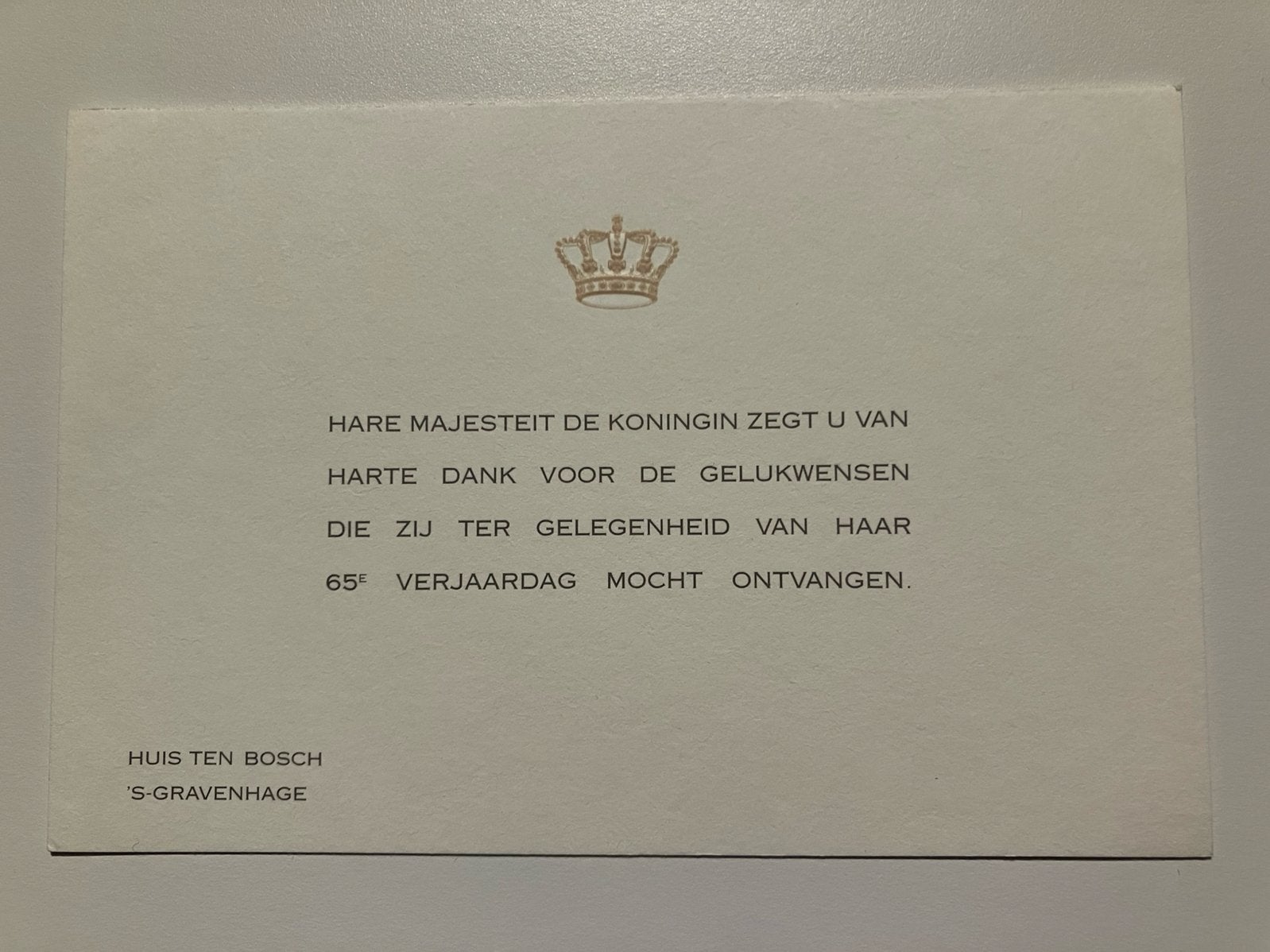 Koningin Beatrix 65 jaar 2003, Verzamelen, Ophalen of Verzenden, Kaart, Foto of Prent