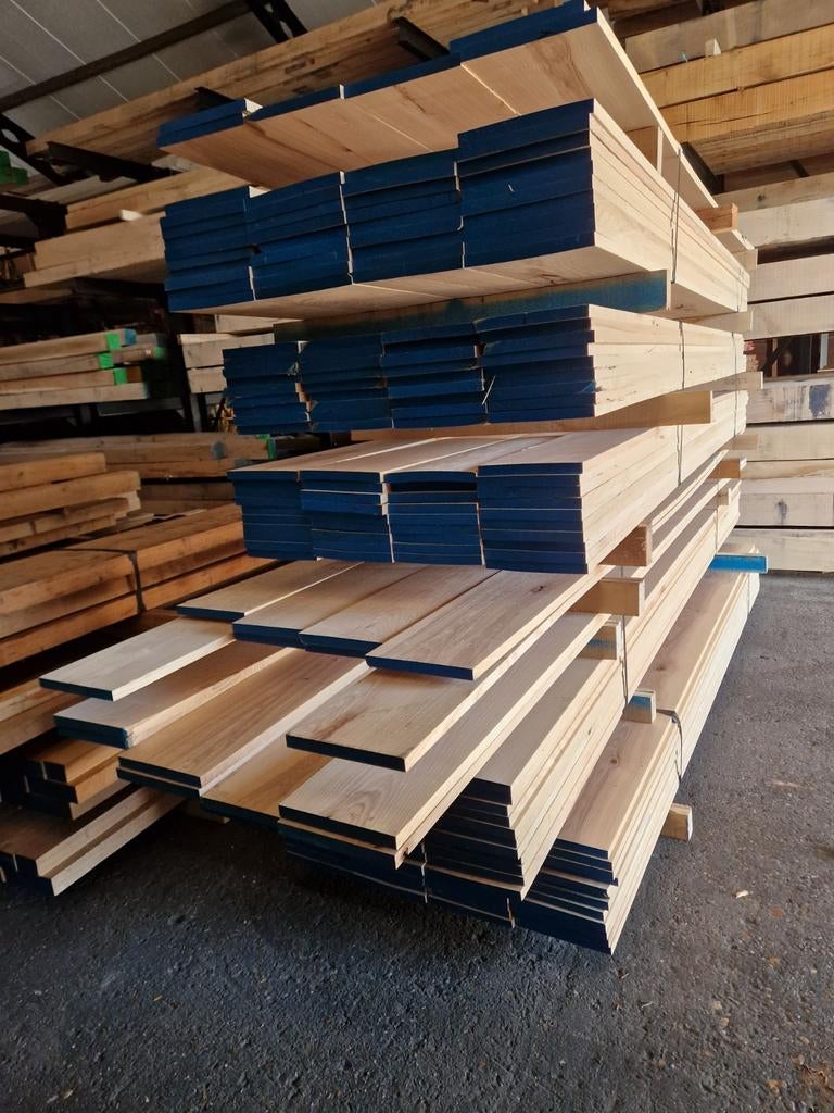 KD gedroogd Essenhout geschaafd, Nieuw, Ophalen of Verzenden, Plank, Overige houtsoorten