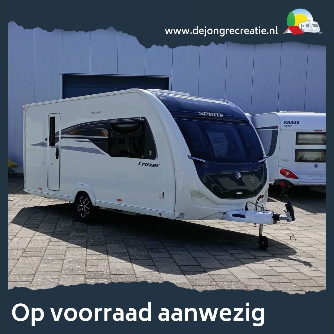 Sprite Cruzer 475 SR (bj 2024), Caravans en Kamperen, Bedrijf, 4 tot 5 meter, Ringverwarming, Verkoop@dejongrecreatie.nl