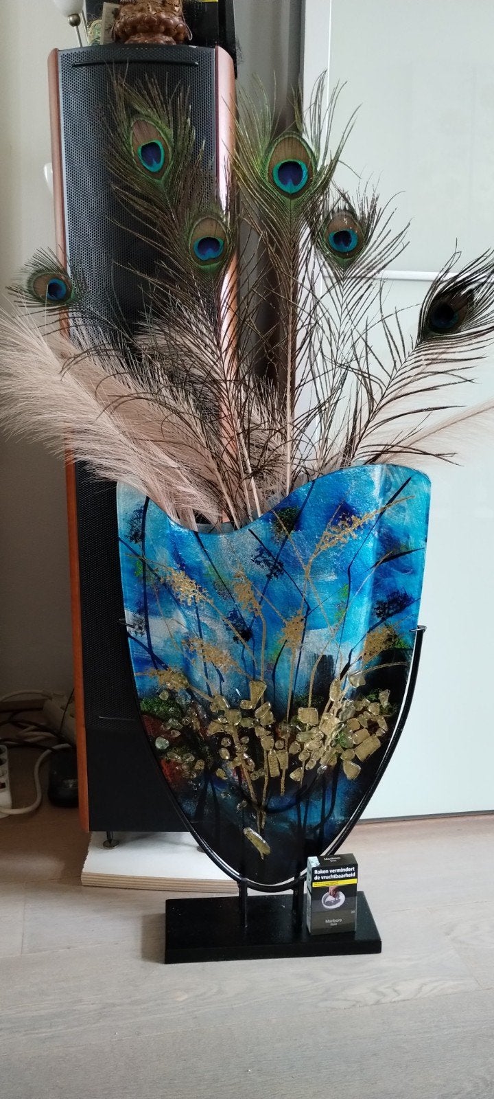Sampaguita vaas. Glazen vaas. Mondgeblazen vaas, Ophalen of Verzenden, Glas