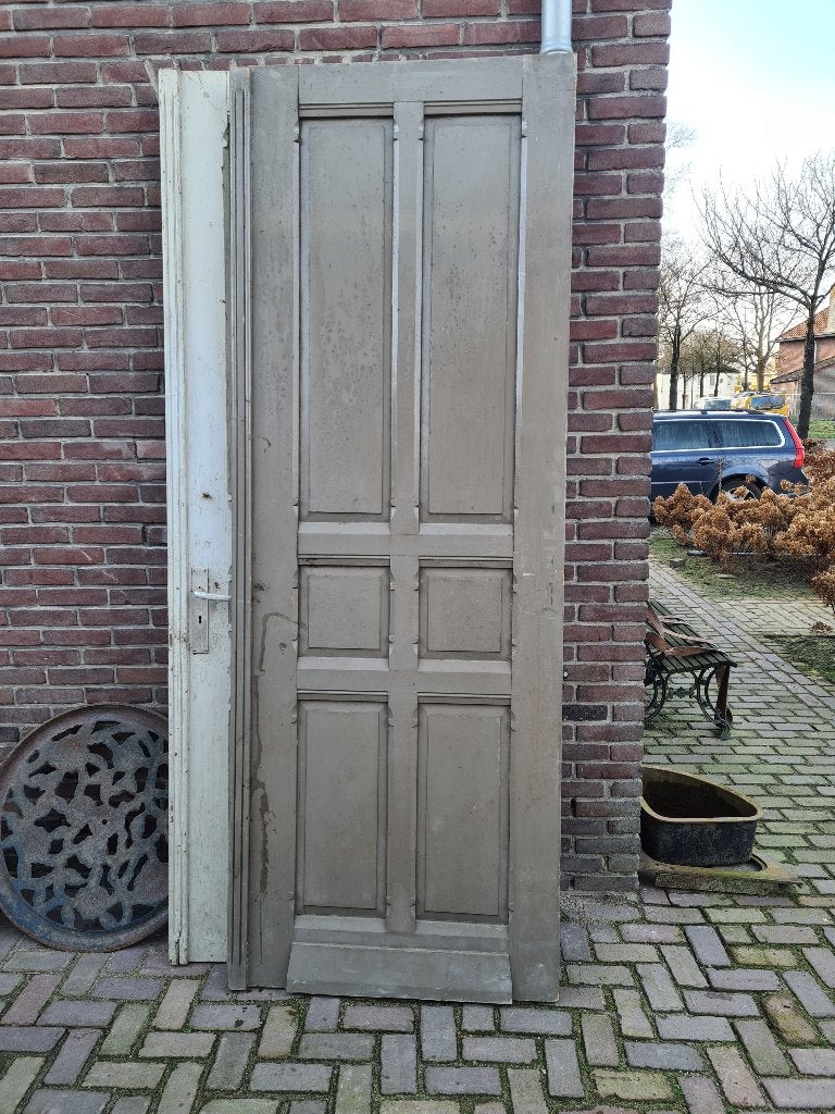 Antieke Dubbele deur Hoog ca 2.50 meter, Doe-het-zelf en Verbouw, Deuren en Horren, Ophalen, Binnendeur, Zo goed als nieuw, 120 cm of meer