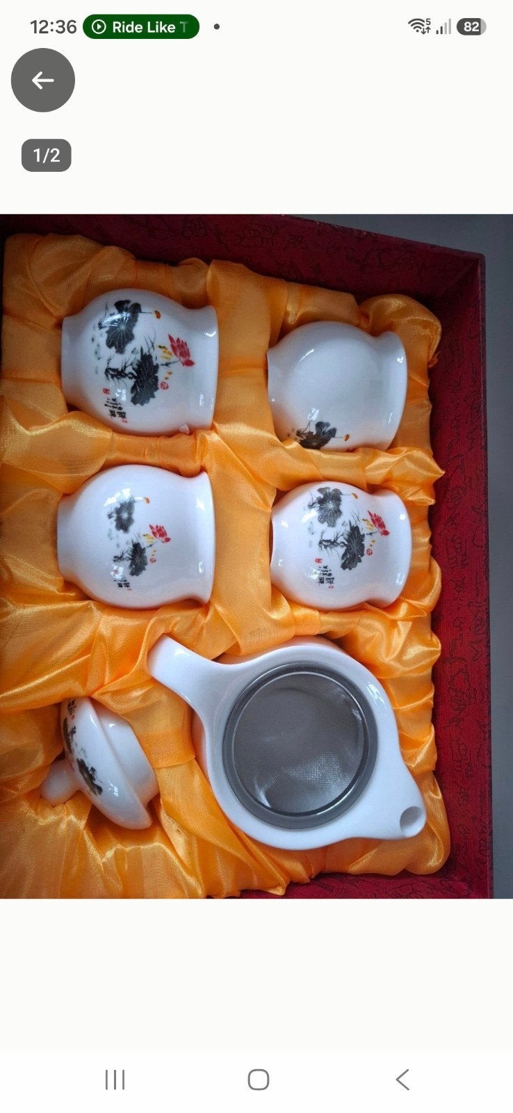 Aziatisch theeservies met theepot en 4 kopjes, Aziatisch, Keramiek, Nieuw, Ophalen of Verzenden