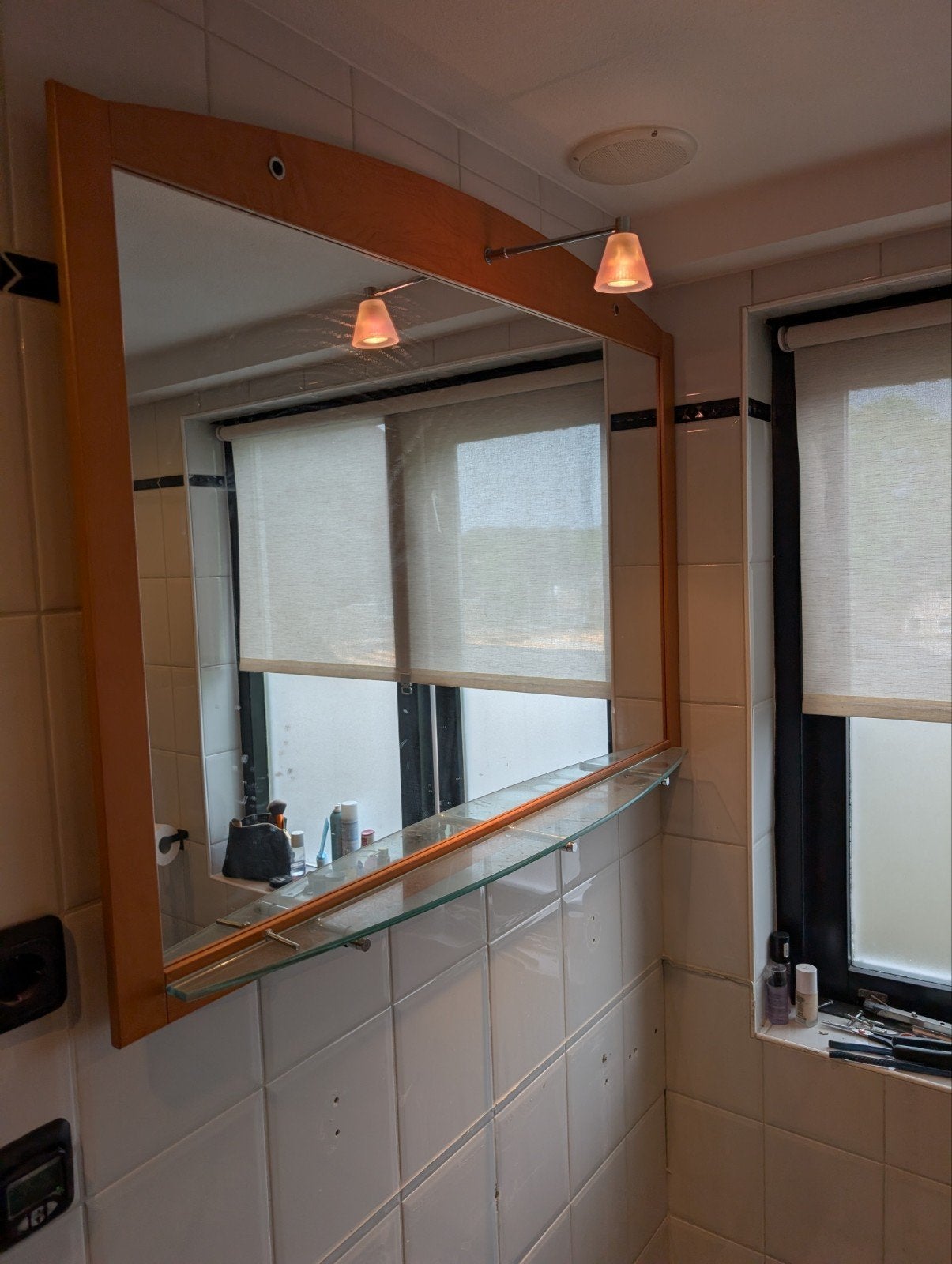 Badkamer spiegel met verlichting, Ophalen of Verzenden, Minder dan 100 cm