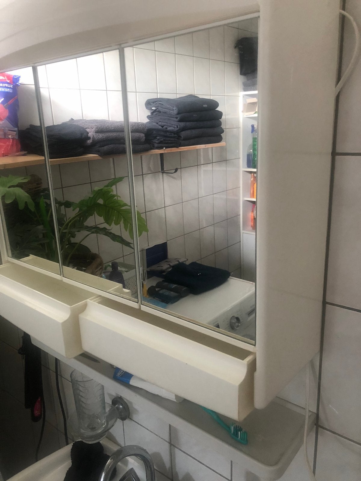 Badkamer medicijnkastje wit met verlichting, Ophalen, 50 tot 100 cm, Minder dan 100 cm, 25 tot 50 cm