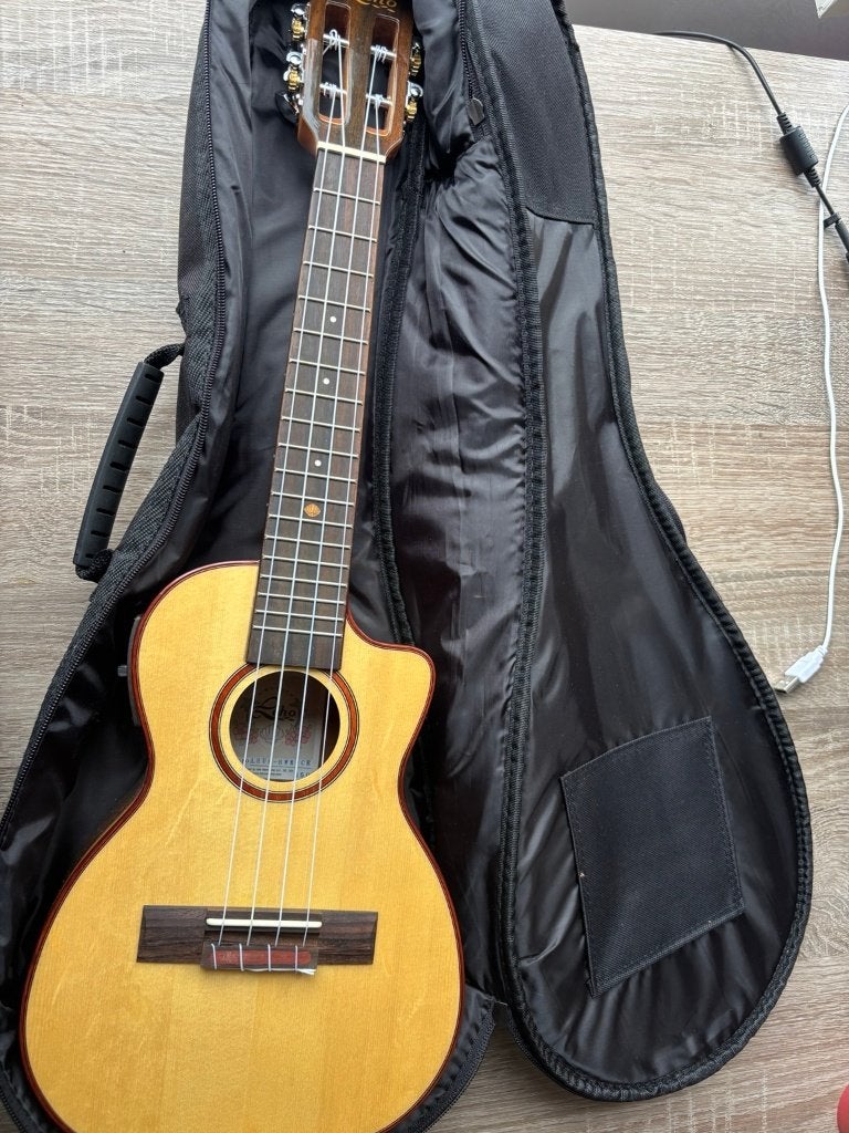 Leho elektro-akoestische ukelele LHUC-SWR-CE + hoes, Ophalen, Zo goed als nieuw, Instrument