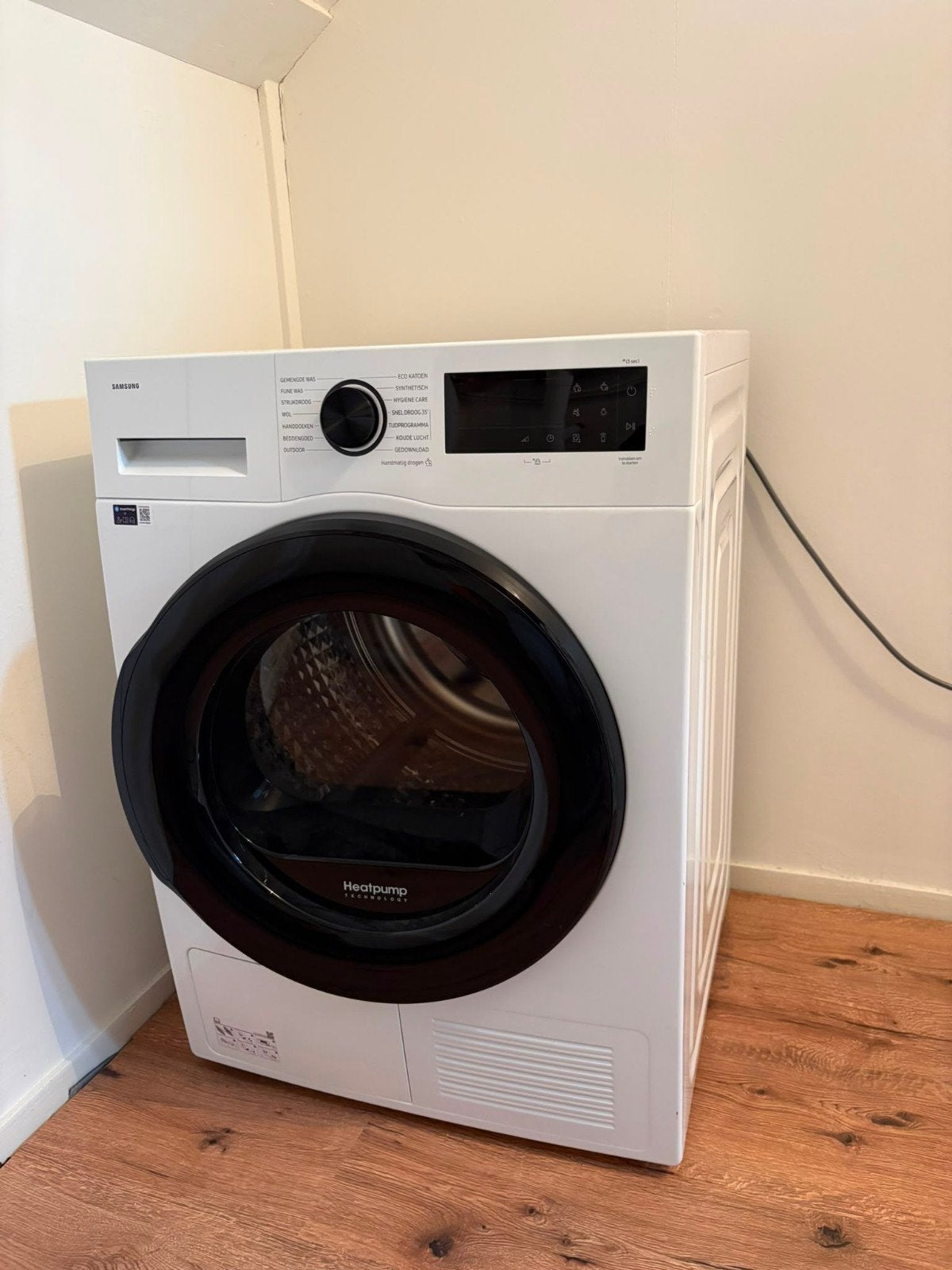 Zo goed als nieuwe Samsung warmtepompdroger, juli 2025, Witgoed en Apparatuur, Wasdrogers, Ophalen, 8 tot 10 kg, Zo goed als nieuw