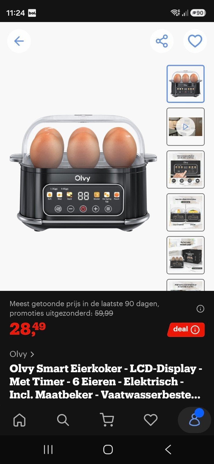Olvy Smart Eierkoker - Zo goed als nieuw, Ophalen of Verzenden, Zo goed als nieuw