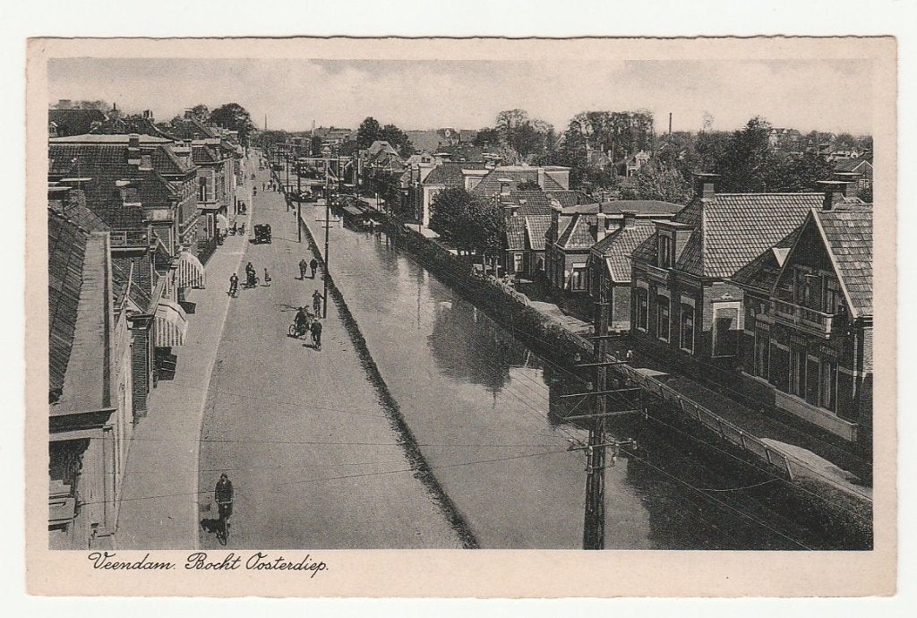 Veendam - Bocht Oosterdiep,, Verzenden, 1920 tot 1940, Gelopen, Groningen