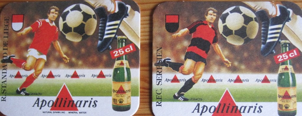 bierviltje van Apollinaris - Waregem - St. Luik - Seraing, Verzamelen, Ophalen of Verzenden, Zo goed als nieuw, Viltje(s), Overige merken