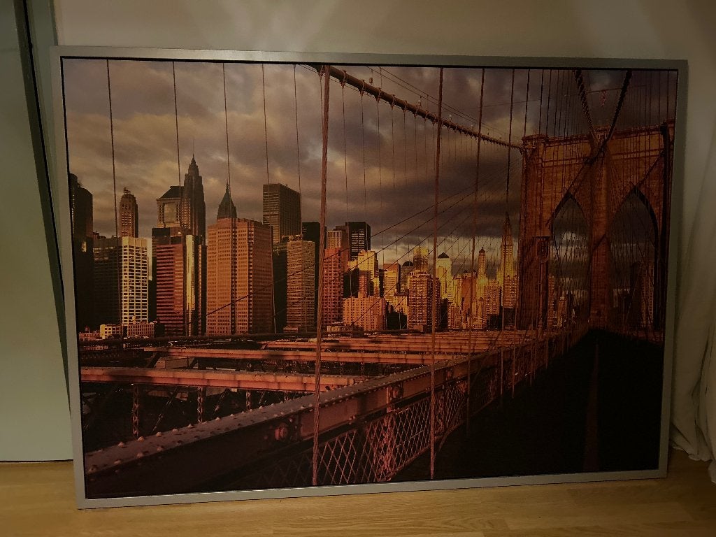 Foto/print brooklyn bridge, Ophalen, Decoratieobject, 100 cm, Ingelijst