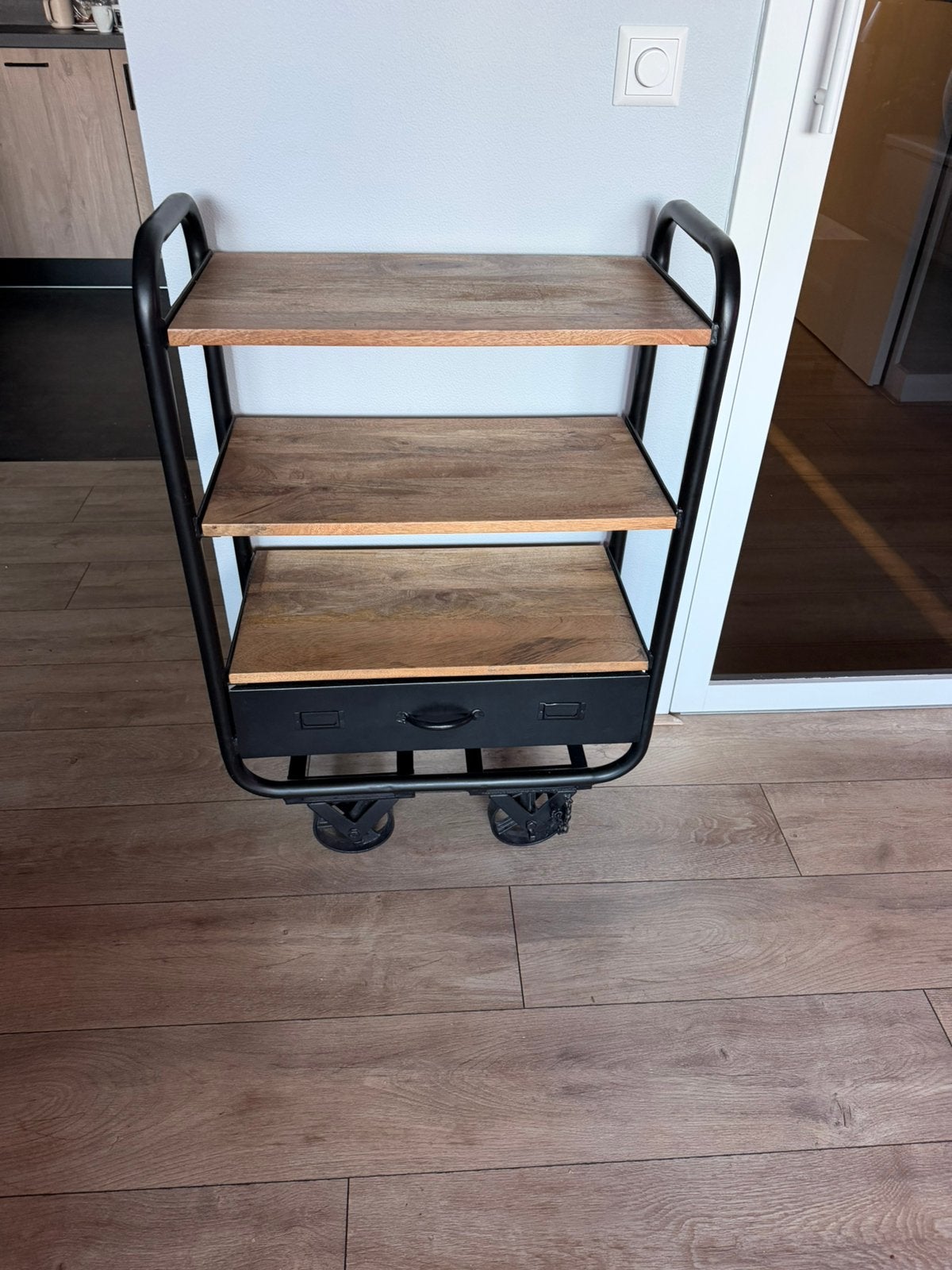 MOOI INDUSTRIEEL BAKKERS TROLLEY KARRETJE!, Ophalen, Zo goed als nieuw