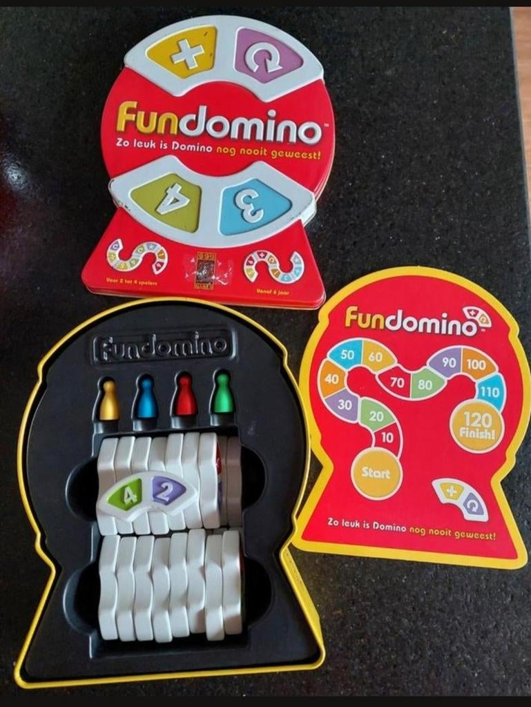 Fun domino in blik van 999 games ZGAN, Ophalen of Verzenden, Zo goed als nieuw